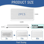 2PCS Water Absorbing Stone Tray, Fast Drying Stone Sink Tray, Water Absorbent Diatomite Trays, Stones Soap Trays, Diatomite Coasters for Kitchen Sink Bathroom Counter, Hand Soap Dish & Holders