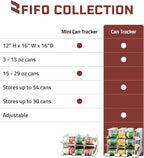 FIFO Can Tracker 2-Pack - 3-Tier Rotating Food Can Organizer for Pantry, Expandable Soda Can Storage for Kitchen, Holds 54 Cans of Food or Soda