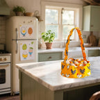 UKJENT Egg Collecting Basket, 7 Pouches Large Chicken Egg Gathering Basket, Machine Washable, Hold Different Size Eggs Collection Carrier Bag, Duck Goose Quail Fresh Eggs Collector, Farm & Home Use
