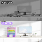 9 Tier Paper Organizer with Handle, Purple Large Capacity Desk Organizer Mesh File Folder Letter Paper Tray Desktop Document Sorter for Classroom, School, and Office Accessories Organization