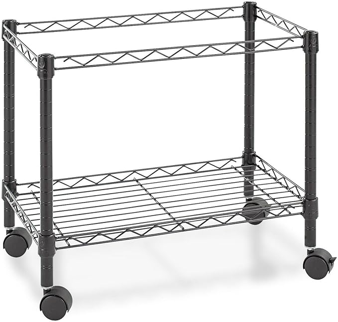 Alera ALE Single-Tier Rolling File Cart, 24w x 14d x 21h, Black