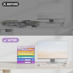 6 Tier Paper Organizer, Purple Letter Tray with Handle, Mesh Desk Organizer, Metal File Organizer, Office Desk Accessories for Home, Office, Classroom, School