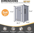 MELLCOM 5 x 4 FT Outdoor Storage Tool Shed with Windows and Lockable Door, Resin Outdoor Storage Shed with Floor, Resin Garden Shed for Garbage Can, Lawnmower, Bike