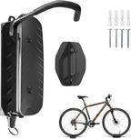 Foldable Bike Rack 1-Pack, Space Saving Vertical Bike Wall Mount with Adjustable 150° Rotating Hanger, Easy Garage, Indoor, or Shed Installation