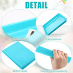 Hoteam 10 Pcs Flat Storage Organizer Tray Bin Letter Size Paper Tray for Classroom Plastic Stackable File Organizer for School Office Teacher Book Organization(Light Blue,16.14 x 11.81 x 1.38 Inch)