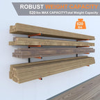 Lumber Storage Rack,Upgrade Folding Lumber Rack Wall Mount, Heavy Duty Metal 8 Level 32 Inch Wood Storage Rack for Garage Storage Organization