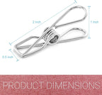 40 Pack Stainless Steel Small Clothes Pins Durable Clothes Pegs Multi-Purpose Metal Wire Utility Clips for Laundry Home Kitchen Outdoor Travel Office