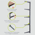 Delta Minimalistic Black Shelf Brackets Cycle, Set of 10 Fully Adjustable 12-inch Heavy Duty Shelf Brackets, Holds Up to 480 lbs, Modern Shelf Bracket for Wood Shelves