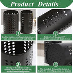 Evanda Kitchen Utensils Holder for Countertop Pack of 2, Stainless Steel Black Utensils Caddy, Farmhouse Stylish Organizer and Kitchen Decor Utensil Crock, Gift for New House New Apartment