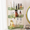 3-Tier Corner Bathroom Counter Organizer – Classic Storage Shelf for Makeup, Perfume & Toiletries, Space-Saving Countertop Tray Fits Bathroom, Dresser, Kitchen (Sage Green)