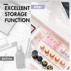 HOUSE DAY Desk Drawer Organizer Bins 4 PCS, 9*3*2" Clear Drawer Organizers with Silicone Pads, Vanity Organizers and Storage, Non Slip Plastic Drawer Organizer for Makeup, Bathroom, Kitchen, Office