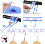 3-Pack Windproof Clothesline with Hooks – Super Strong and Durable, PE Material, 16ft – Ideal for Indoor/Outdoor Use & Travel