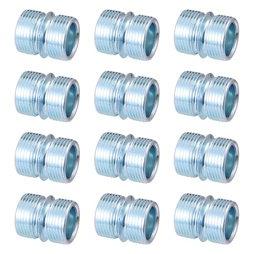 12 Pack 1 Inch Shelf Pole Connectors, 16-Tooth Coarse Thread Design for a Secure and Stable Wire Shelving Unit, Closet Rack Extension, and DIY Storage Solutions