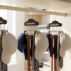 Belt Organizer,2 PCS Belt Hanger for Closet,Tie Organizer for Men,Rotatable Sturdy Shirt Hangers with 8 Hooks,Tie Rack for Belt, Bra, Tank Top, Tie, Hat, Purse,Black