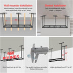 Garage Storage Rack 4x8 ft Overhead Ceiling Mounted Storage Racks Adjustable Garage Storage Organization of Heavy Duty Metal 600Lbs Weight Capacity
