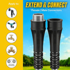BIONIC STEEL Short 10 Ft Hose Extension, 10 Ft x 5/8 In. Short Hose Connector for Reel, Leak Proof Connection, Heavy Duty, Non Kinking, Flexible, Heavy Duty