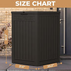 48 Gallon Resin Package Delivery Box - Rust & Moisture Resistant, Lockable, Waterproof Deck Box for Porches, Patios, Indoor & Outdoor Use (Blcak, 48 Gallon)