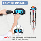 Hikeen Ski Wall Mount, Snowboard Wall Mount, Wall Mounted Ski Storage Rack for Garage Organizer System, Fits Any Ski/Snowboard Display(1Pack)