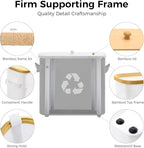 MinBoo Toilet Paper Basket, Storage with Lid, Toilet Paper Organizer for Bathroom, Free Standing Toilet Paper Holder with Storage,White