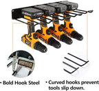 Power Tool Organizer with Charging Station,Drill Holder Wall Mount,Garage Storage Shelves for Organization and Storage,Heavy Duty Pegboard Wall Organizer Set Solid Metal Black 2 Pack 4 Set…