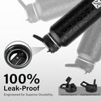 Insulated Water Bottle | Thickened Stainless Steel Vacuum Metal | Portable Sports Water Jug for Gym and Hiking with Straw, Carrier Bag, Handle Strap | BPA-Free 40 oz