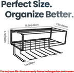 Power Tool Organizer, 120LB Bearing Assemble-free Wall Mount Cordless Drill Holder Utility Racks Storage For Dewalt Milwaukee Christmas Fathers Gifts Husband Garage Workshop On Clearance