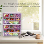 Mini Desk Drawer Organizer with 6 Clear Drawers - 7" x 3.9" x 4.7" Small Plastic Storage Box for Office, Classroom, Crafts, and Home Desktop Organization