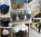 Commercial Laundry Cart Replacement Liner Bag, Detachable Storage Bag, Thickened Oxford Cloth for Trolley Use