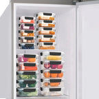 YORY 3 cup Plastic Food Storage Containers with Lids Nestable Freezer Dishwasher Safe Rectangle Container Set,5-Pack