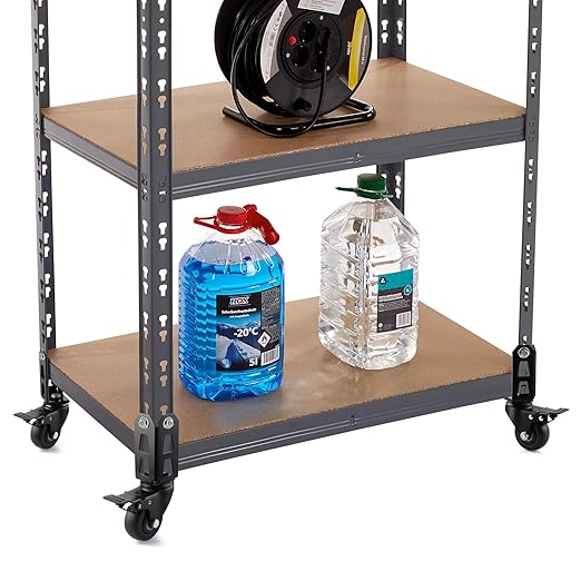 3" Storage Rack Caster Wheels, Storage Shelf Accessories Fit to Boltless Self Locking Shelving Racks, Total Load Capacity 1000 Lbs, 4 Pcs
