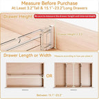 Yieach 12 Pack Clear Expandable Deep Drawer Separators From 15 to 21'' - 3.2 Inch Tall Acrylic Drawer Dividers for Clothes,Dresser Drawer Dividers for Dresser,Baby Nursery,Clothing,Sock or Underwear