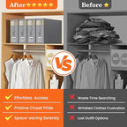 WOWBOX Sheet Organizers and Storage,Closet Bed Sheet Organizer Under Bed Storage and Organization with Label Cards & Clear Window for Bedding Sheets,Duvet Covers,Blankets (3 Pack，Gray)