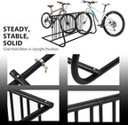 Bike Rack, Commercial 10-Bike Capacity Dual Side Outdoor Bike Rack Stand, Stable Lightweight Bike Parking Stand Floor for Front Yards, Stores, Schools, Storefronts, Workplace