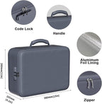 DocSafe 5200°F Document Organizer with Lock,Upgraded Heat Insulated Fireproof＆Waterproof Box 8 Layers File Organizer,Portable Home Travel Safe Storage for Important Documents, Files,Gray (Soft)
