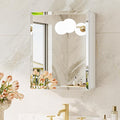 TokeShimi 14 x 18 Recessed Medicine Cabinet for Bathroom, Assembly Required, White Medicine Cabinet with Mirror, Tempered Beveled Mirror, Stepless Adjustable Shelves, DTC Hinge