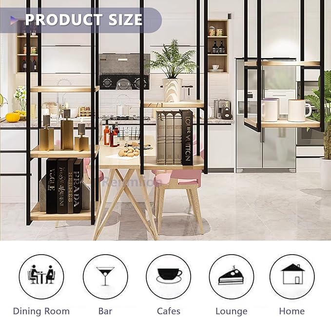 Ceiling Shelf Display Shelves Hanging Shelving Creative Flower Stand Ceiling Mounted Storage Rack Kitchen Pot Rack/Pan Racks Metal Iron Frame for Home Office Restaurant(30x30x140cm