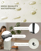 Travel Laundry Bag, Pump Free Vacuum Storage Bag Reusable Compression Dirty Clothes Travel Bag Waterproof Wet Dry Bags Large Capacity Space Saver Bags Camp Clothes Organizer (1 Pcs)(White, M)