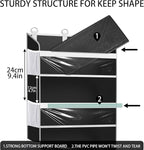 Over the Door Hat Organizer for Baseball Caps, Hold up to 60 Hats Rack Storage for Door/Closet/Wall, Clear Pockets Hanging Hat Holder for Baseball Caps with 10 Mesh Pockets, Grey