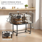 Rolling Laundry Cart, 80L Wire Laundry Hamper Basket on Wheels, Dirty Clothes Basket with Handle, Metal Clothes Hamper Organizer for Laundry Room, Bathroom, Bedroom, Dorm, Black