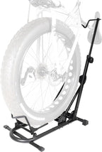 BIKE HAND Vertical Bike Stand - for Fat Bike Snow MTB Road Bikes with Max 5" Tire Width - Vertical & Horizontal Adjustable Bicycle Parking Rack with Seatpost Stabilizer - Wheel Sizes up to 29"