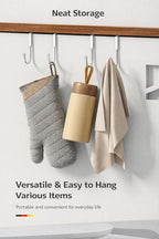304 Stainless Steel Over Door S Hooks, Heavy Duty Double Hooks, No Drill Cabinet & Door Hooks for Kitchen, Bathroom, Closet, Towel & Bag Hanger, Rustproof, 4 Pack