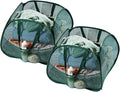 Collapsible Laundry Basket 90L, Foldable Mesh Pop-up Laundry Hamper with Handles, Dirty Clothes Hamper for Laundry with Side Storage Pocket(Green, 2PCS)