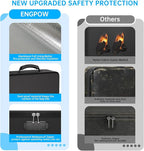 ENGPOW 5200℉ Soft Case Fireproof Document Box with Lock,Fireproof Box with 25 Colorful Pocket Accordion File Folder,Fireproof Water Resistant Safe File Organizer Storage for Important Documents