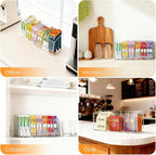 AIEVE 2 Pack Drink Packet Organizer, Water Drink Packet Holder with Removable Dividers for Pantry Organizers and Storage, Water Flavor Powder Mix Holder for Kitchen Storage Organization