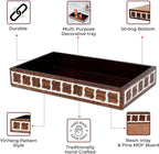Handicrafts Home wood small tray, 10x6 Towel Tray, Guest Towel Holder, Decorative Napkin Holder, Bathroom Countertop Storage,Handmade Rectangular Vanity Tray for Bathroom Countertop-Yinyang collection