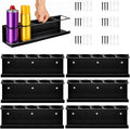 6 Pack Wall-Mounted Spray Bottle Holder, Heavy-Duty Steel Black Aerosol Can Storage Rack with 30 Holes, Spray Paint Can Organizer for Garage, Shop, Home, Tool Trailer & Service Truck