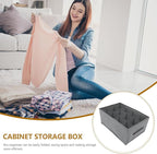 ABOOFAN Closet Organizer Clothes Storage Bin 12-Cell Fabric Storage Box for Socks Underwear Lingerie Ties Foldable Drawer Organizer for Home Closet