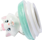 Silver Buffalo Disney The Aristocats Small Sculpted Ceramic Snack Jar Featuring Marie, 4” x 4.85” x 7.3”