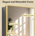 Bathroom Medicine Cabinet with Mirror, Recess or Surface Mount, Single Door Cabinet Famerhouse Bathroom Mirror with Storage Cabinet (Brush Gold, 16"x26")