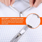 Kimmama Laundry Mesh Wash Bags, Lingerie Bags for Washing Delicates, Mesh Laundry Bags for Washing Machine, White Net, Grey Zipper, 1L & 1M